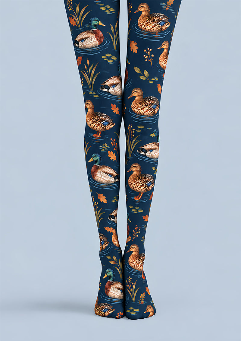Navy Animal Duck Pattern Tights Hosiery Pantyhose Z69-93