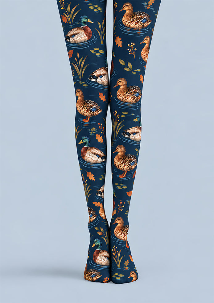 Navy Animal Duck Pattern Tights Hosiery Pantyhose Z69-93