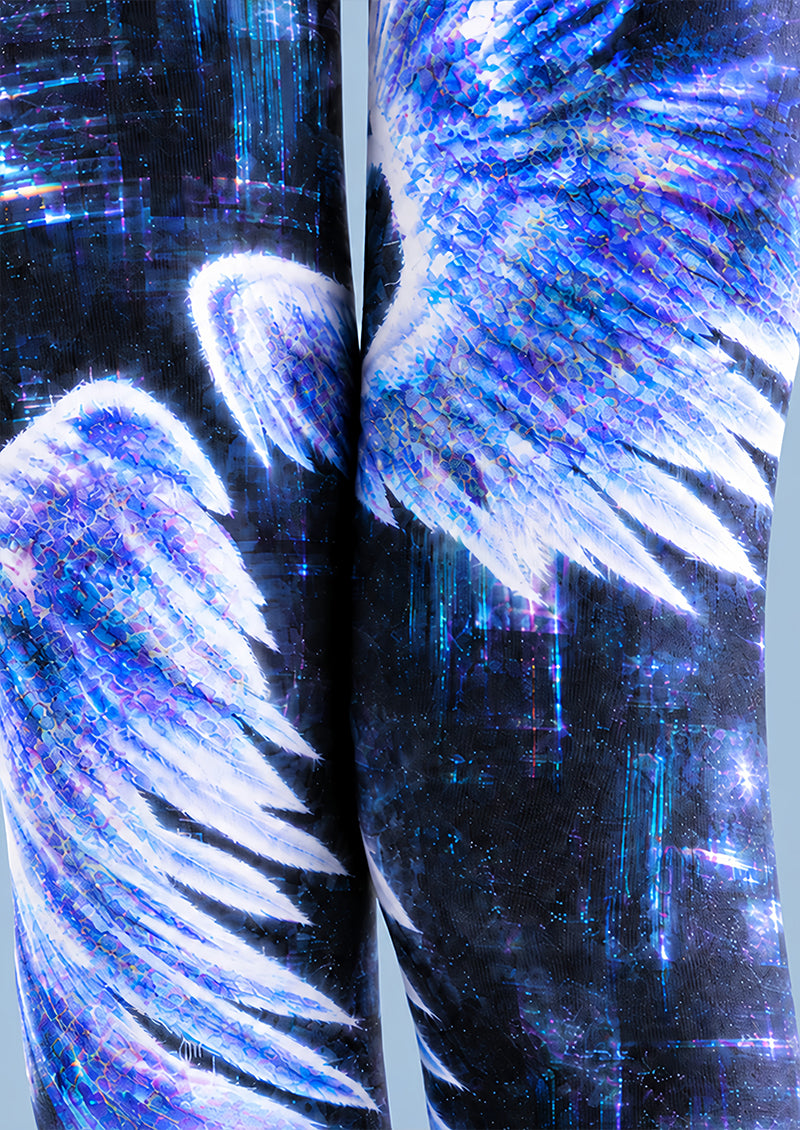 Cyberpunk Angel Wing Tights Hosiery Pantyhose Z69-97