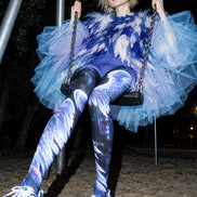 Cyberpunk Angel Wing Tights Hosiery Pantyhose Z69-97