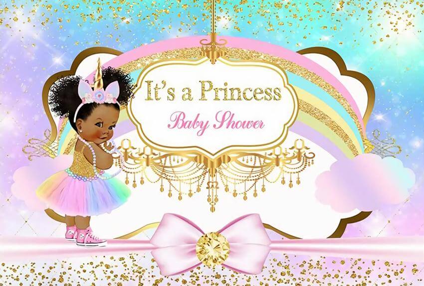 Glitter Diamond Baby Shower Party Backdrop