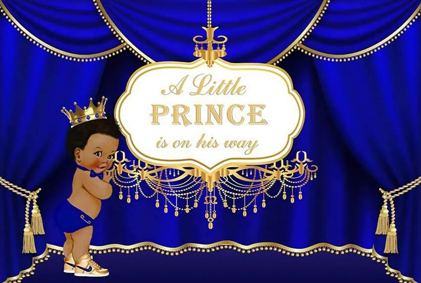 Royal Blue Baby Shower Backdrop Decoration