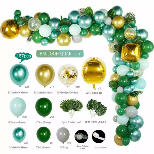 Jungle Theme Green Balloon Garland Arch Kit