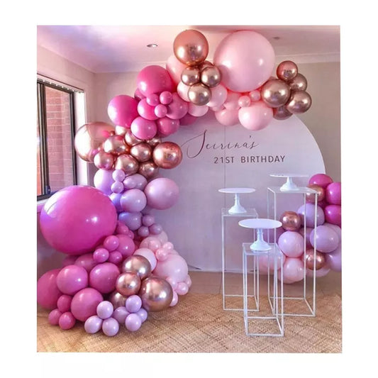 Hot Pink Party Balloon Garland Arch Kit
