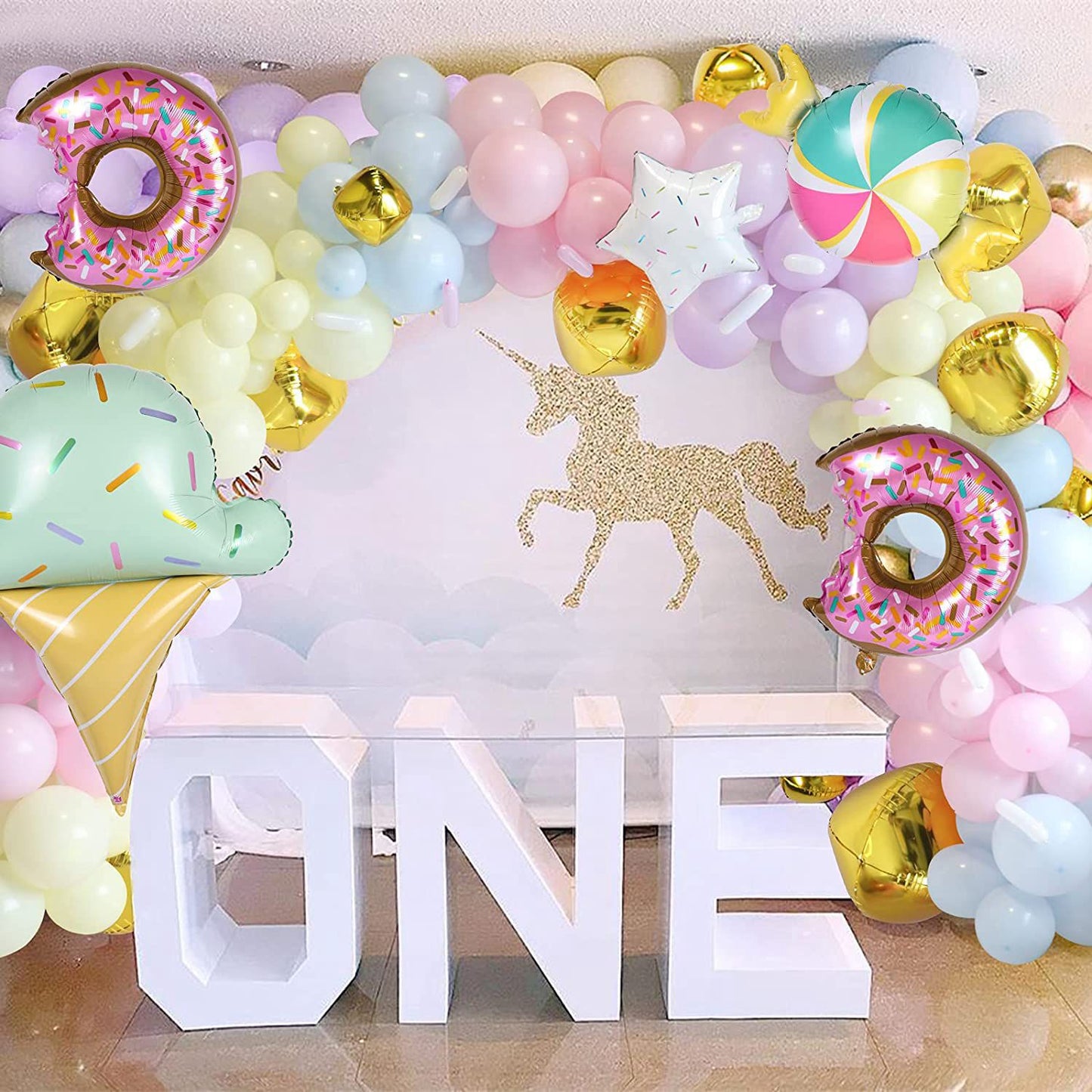 Donut Ice Cream Balloon Garland Arch Kit 