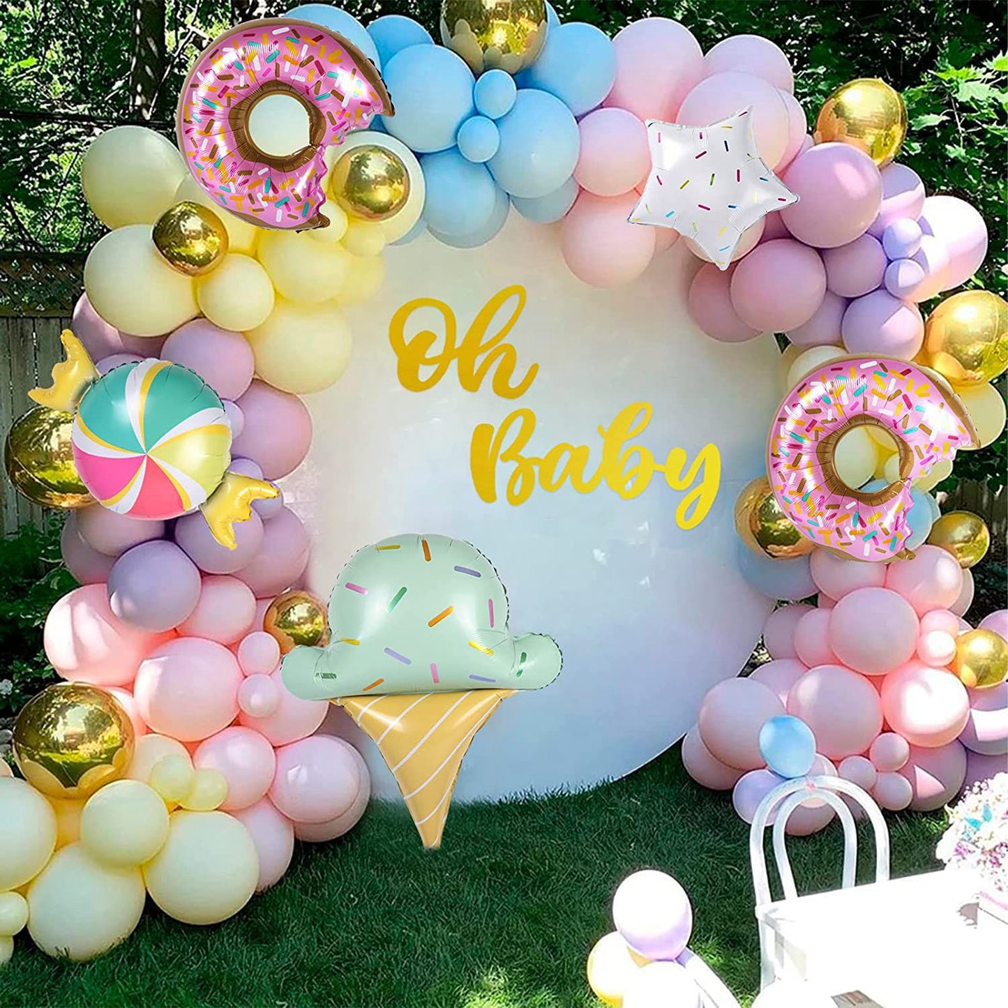 Donut Ice Cream Balloon Garland Arch Kit