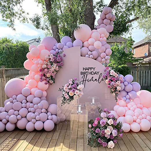 Purple Pink Butterfly Balloon Garland Arch Kit