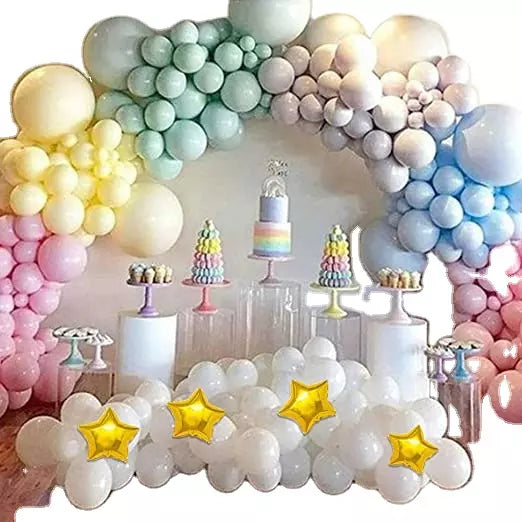 Rainbow Macaron Balloon Garland Arch Kit