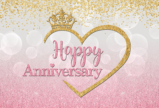 Happy Anniversary Glitter Custom Backdrop