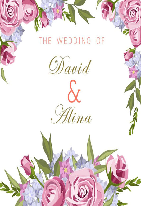 Wedding Floral Backdrop Banner Decoration