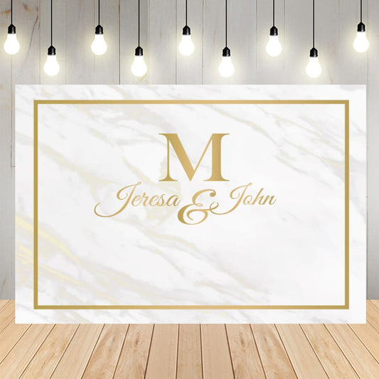 Marble Texture Custom Wedding Backdrop