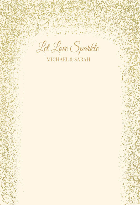 Glitter Personalized Wedding Engagement Backdrop