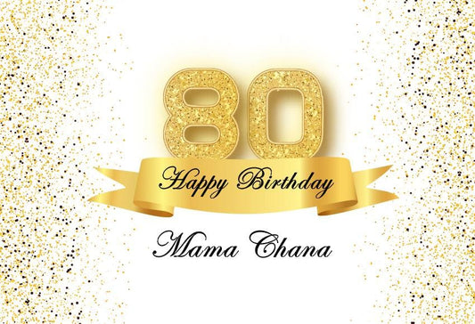 80th Birthday Celebration Backdrop Party Decor