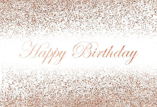 Pink Golden Glitter Birthday Backdrop