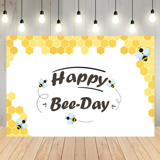 Birthday Celebration Cute Bee Backdrop