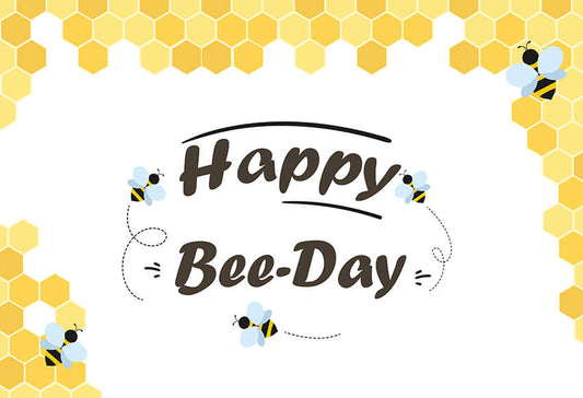 Birthday Celebration Cute Bee Backdrop