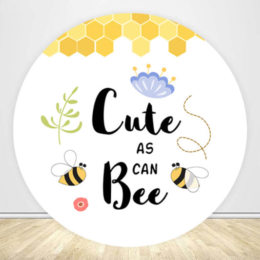 Cute Bee Theme Round Custom Backdrop