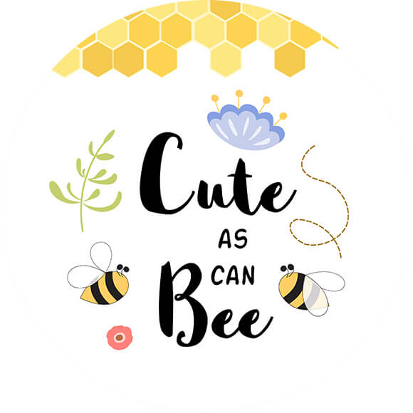 Cute Bee Theme Round Custom Backdrop