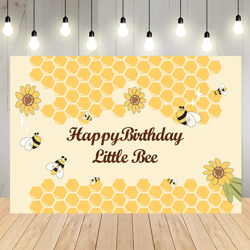 Happy Birthday Litter Bee Custom Backdrop
