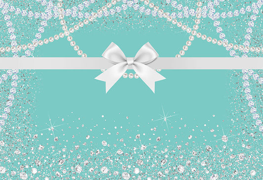 Diamond Pearl Light Green Birthday Backdrop