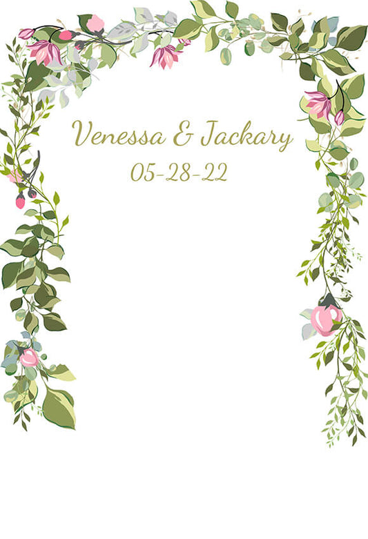 Engagement Wedding Backdrop Flowers Vines