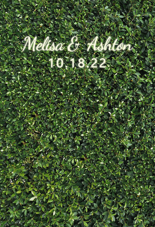 Green Leaves Wedding Ceremony Backdrop