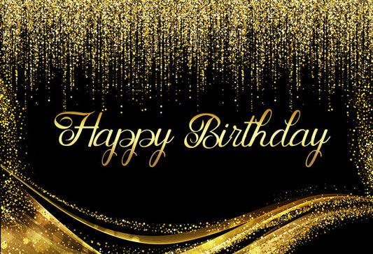 Golden Tassel Custom Birthday Backdrop