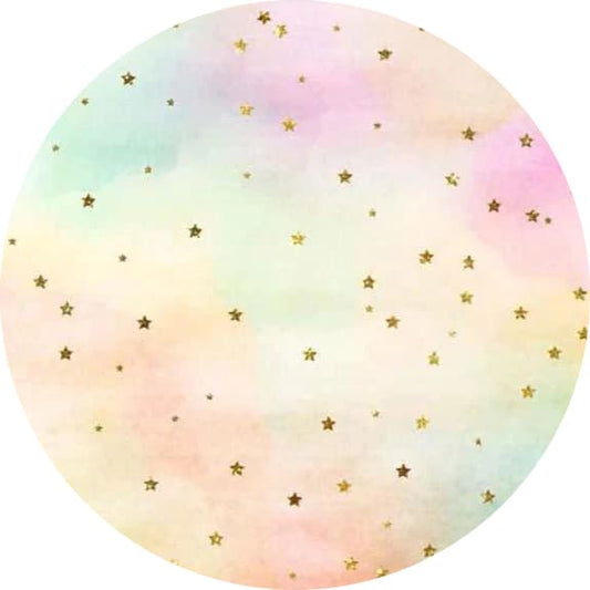 Twinkle Stars Colorful Round Backdrop