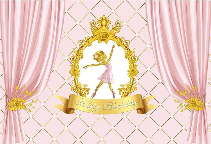 Birthday Party Elegant Dancing Girl Backdrop