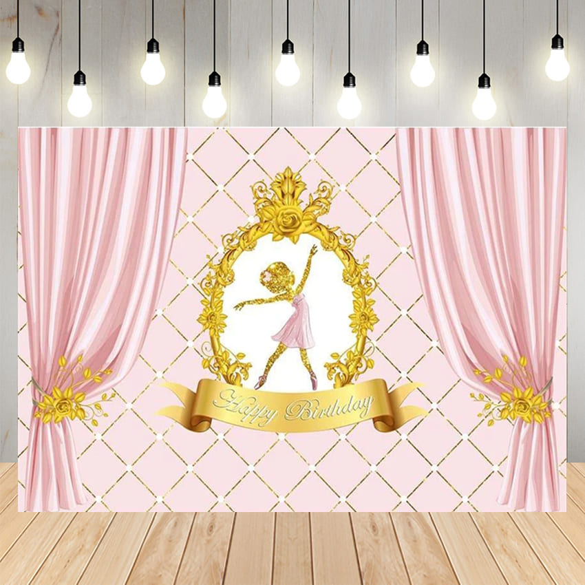 Birthday Party Elegant Dancing Girl Backdrop