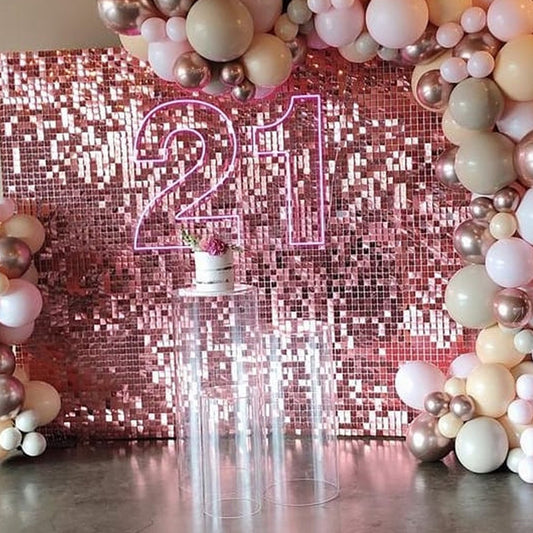 Pink Shimmer Wall Panels Party Event Planning Decoration