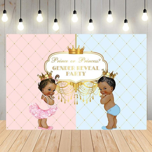 Prince or Princess Gender Reveal Backdrop