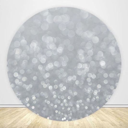 Sliver Bokeh Round Backdrop Party Decoration