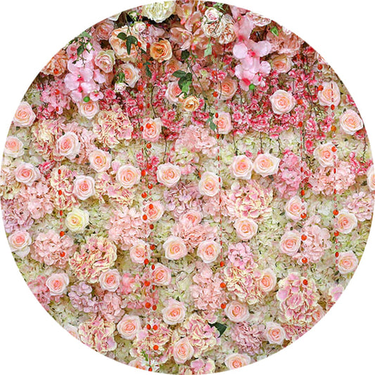 Flower Round Backdrop for Wedding Decoration