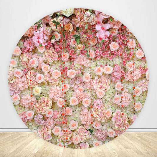 Flower Round Backdrop for Wedding Decoration