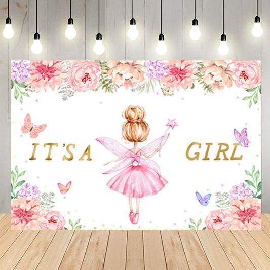It’s A Girl Gender Reveal Backdrop