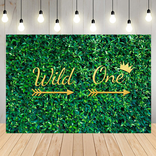 Wild One Grass Wall 1st Birthday Backdrop
