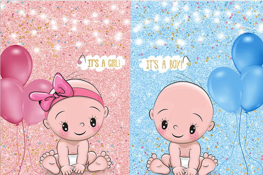 Girl or Boy Gender Reveal Backdrop