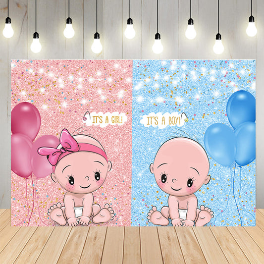 Girl or Boy Gender Reveal Backdrop