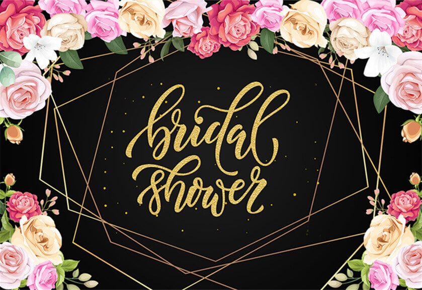 Bridal Shower Floral Backdrop Decoration