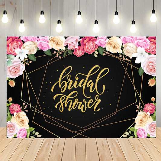 Bridal Shower Floral Backdrop Decoration