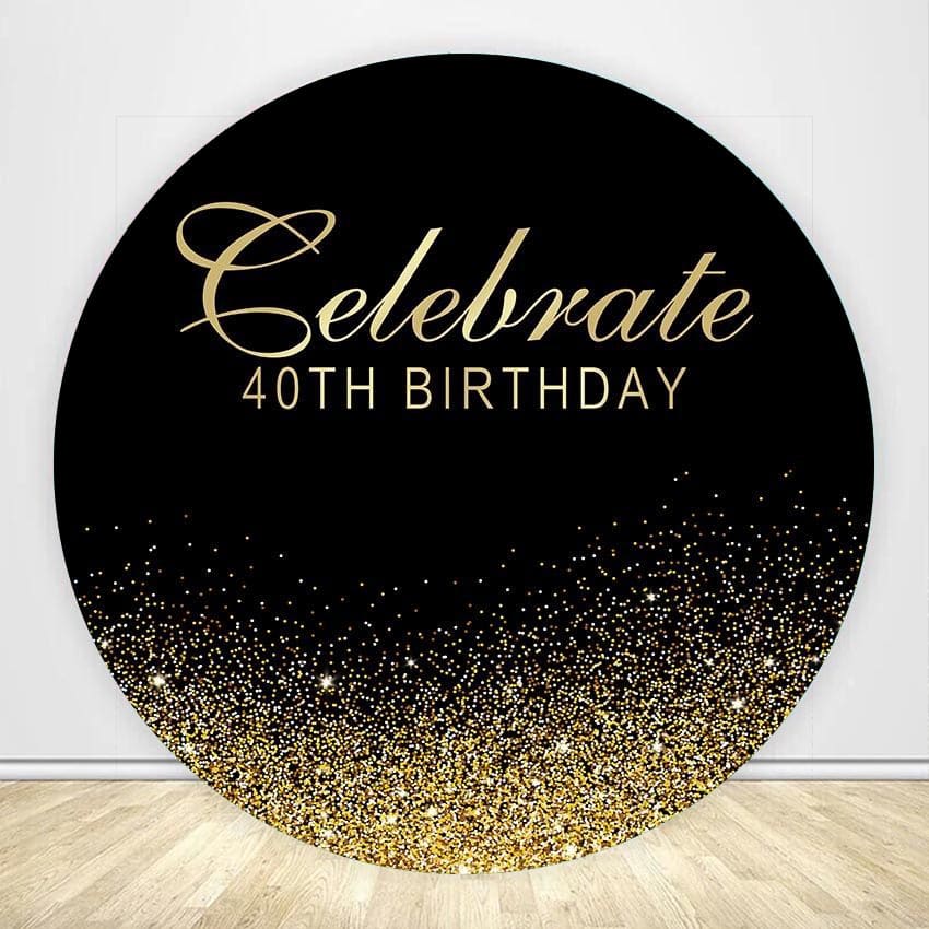 Birthday Celebration Custom Round Backdrop