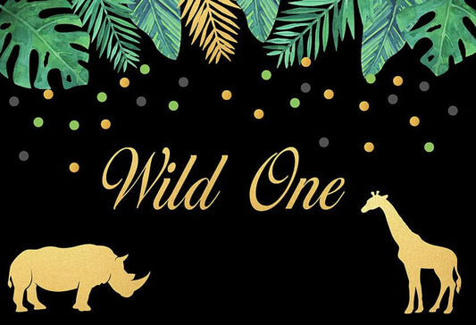Wild One Safari 1st Birthday Party Backdrop