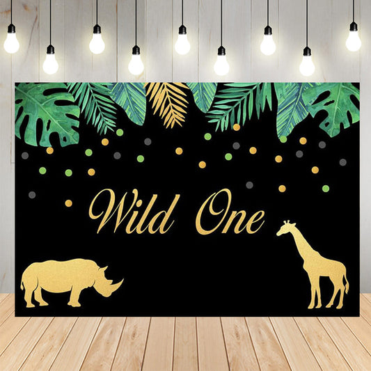 Wild One Safari 1st Birthday Party Backdrop