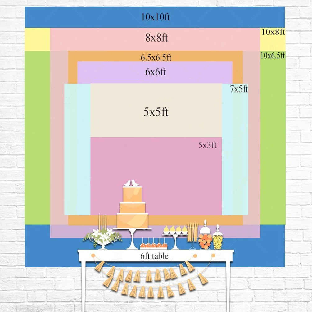 Custom Backdrop for Birthday Baby Shower Wedding Event Decoration